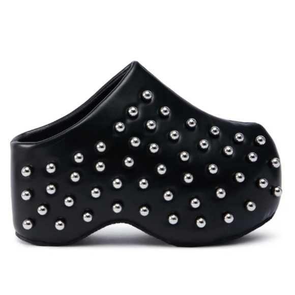 AZALEA WANG ROMESCO BLACK EMBELLISHED CLOG - 9 - Picture 1 of 2
